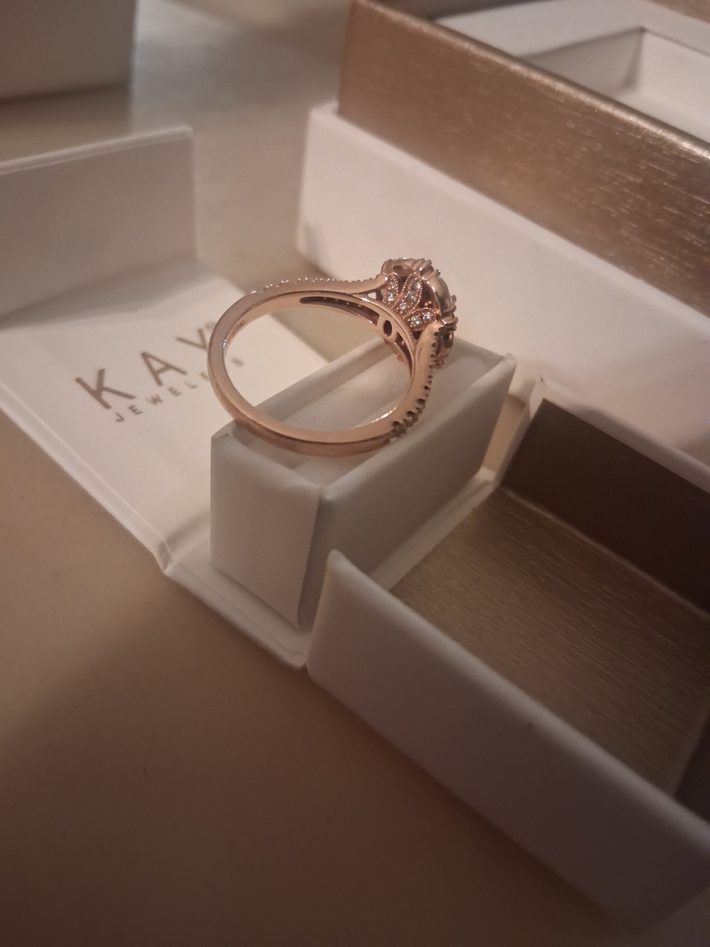 KAY Jewelers Rose Gold Halo Ring - Picture 3 of 6